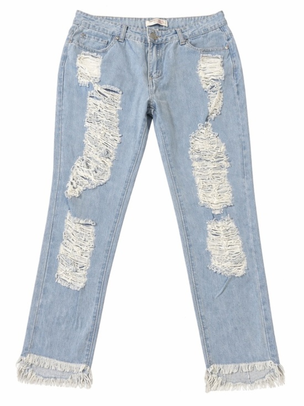 Y2K Vintage Crop 11 Harmony & Havoc jeans capri Distressed Light Blue Jeans NWOT